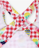 Fato de banho de guingão vermelho para menina Really Sweet