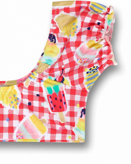 Biquíni de guingão vermelho para menina Really Sweet