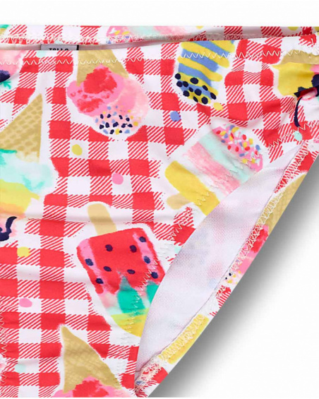 Biquíni de guingão vermelho para menina Really Sweet