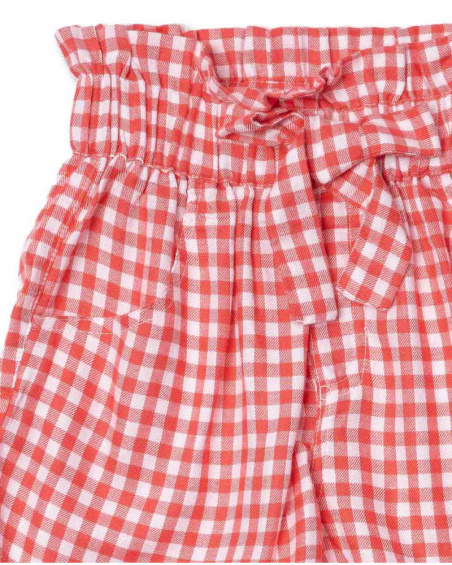 Calções de popelina guingão para menina Really Sweet