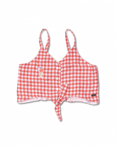 Top plano de guingão para menina Really Sweet