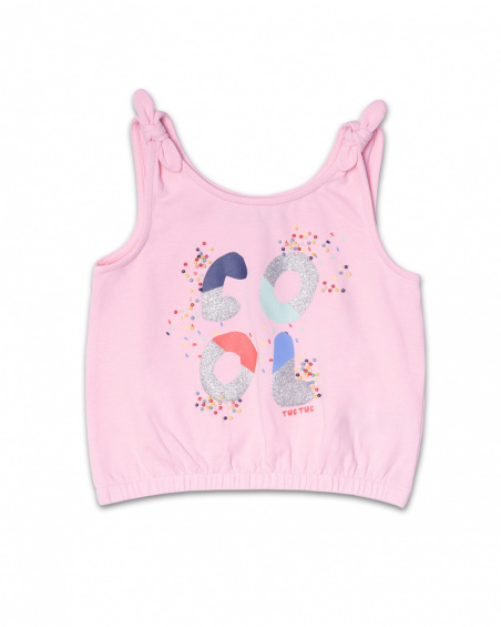 Blusa de malha rosa para menina Really Sweet