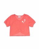 Top curto em malha vermelha para menina Really Sweet