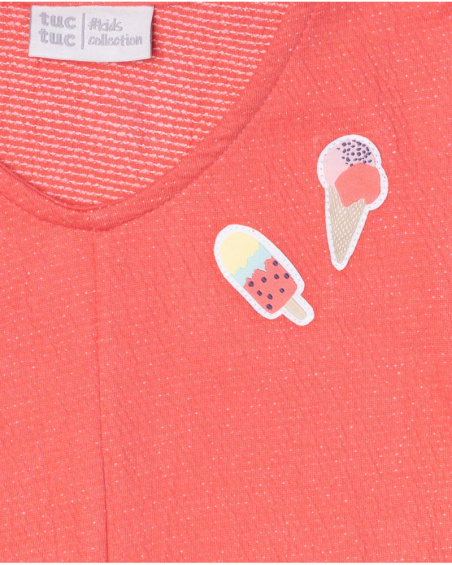 Top curto em malha vermelha para menina Really Sweet