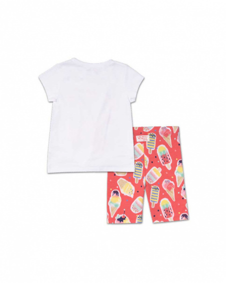 Conjunto malha branca e vermelha para menina Really Sweet