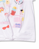 Conjunto malha branca e vermelha para menina Really Sweet