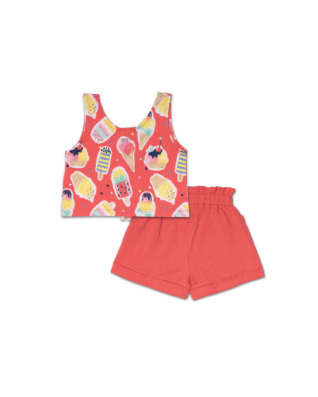 Conjunto malha vermelha para menina Really Sweet
