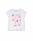 T-shirt malha branca com nó para menina Really Sweet