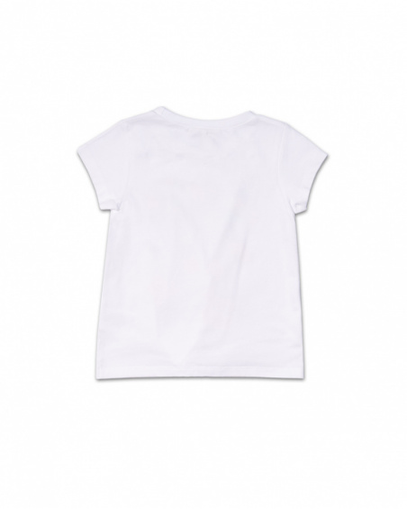 T-shirt malha branca com nó para menina Really Sweet