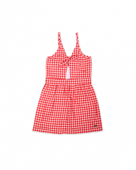 Vestido de popeline guingão para menina Really Sweet