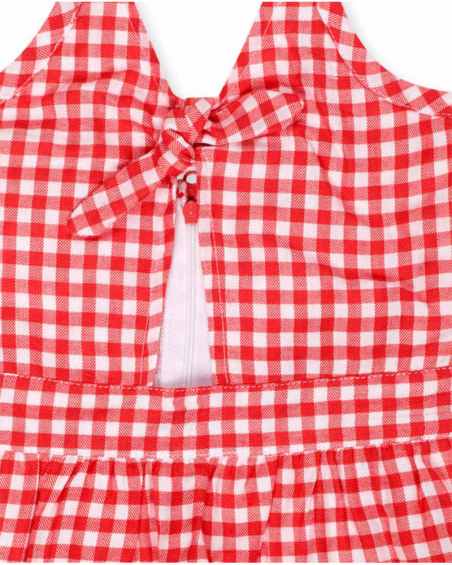 Vestido de popeline guingão para menina Really Sweet