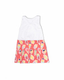 Vestido de malha branco vermelho para menina Really Sweet