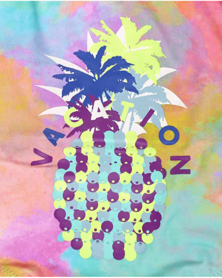 Fato de banho tie-dye de menina de Malibu