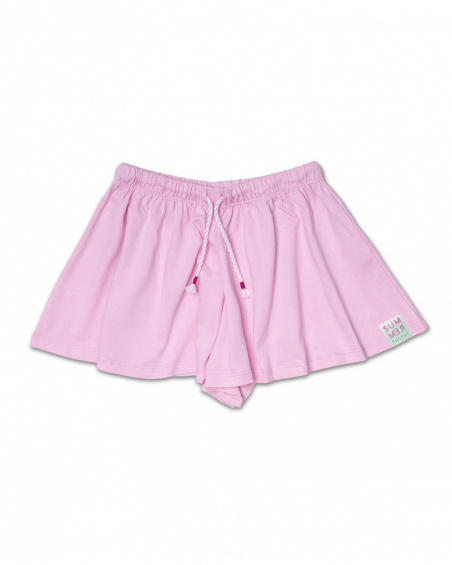 Calções roxos de malha para menina Malibu