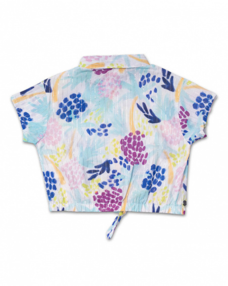 Blusa de popeline estampada feminina Malibu