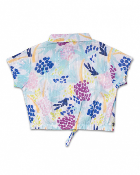 Blusa de popeline estampada feminina Malibu Blusa de popeline estampada feminina Malibu