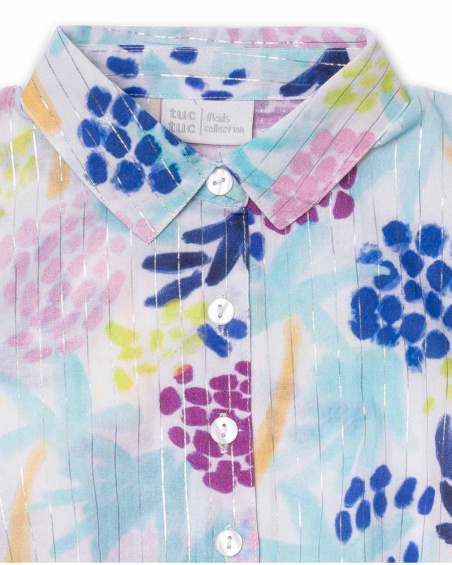 Blusa de popeline estampada feminina Malibu Blusa de popeline estampada feminina Malibu