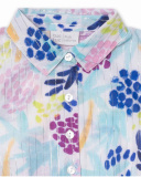 Blusa de popeline estampada feminina Malibu Blusa de popeline estampada feminina Malibu