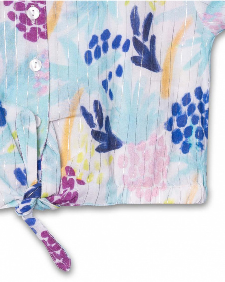 Blusa de popeline estampada feminina Malibu Blusa de popeline estampada feminina Malibu