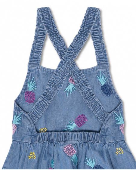 Vestido de ganga azul para menina Malibu