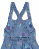 Vestido de ganga azul para menina Malibu