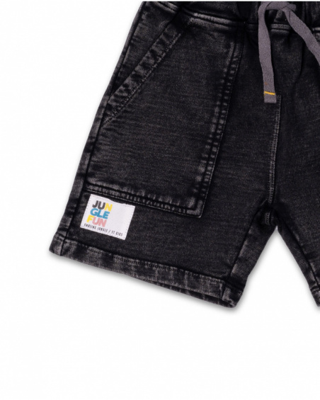 Bermudas de pelúcia cinza para menino Lost Paradise