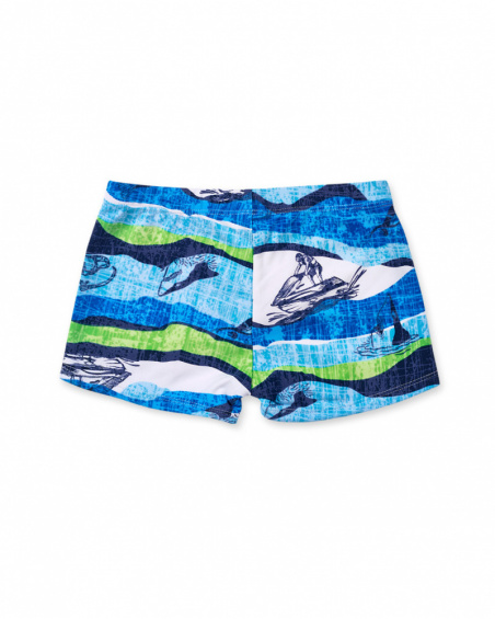 Fato de banho boxer estampado para menino Diving Adventures
