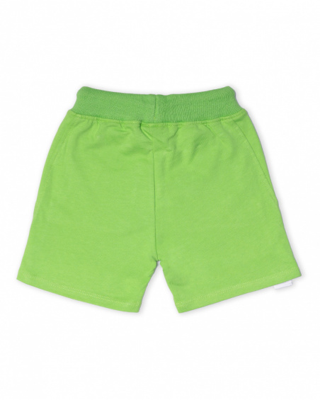 Bermuda de pelúcia verde para menino Diving Adventures