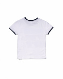 T-shirt branca às riscas de malha para menino Diving Adventures