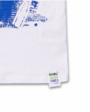 T-shirt branca às riscas de malha para menino Diving Adventures