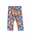 Legging pirata de tricô estampada menina Amazonas