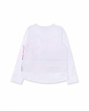 T-shirt comprida em malha branca para menina Amazonia