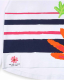 T-shirt comprida em malha branca para menina Amazonia