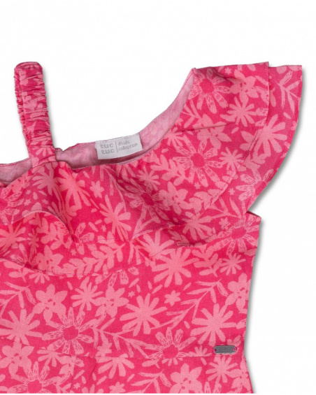 Macacão popeline estampado para menina Amazonia