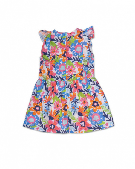 Vestido de popeline estampado para menina Amazonia