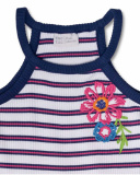 Vestido malha às riscas para menina Amazonia