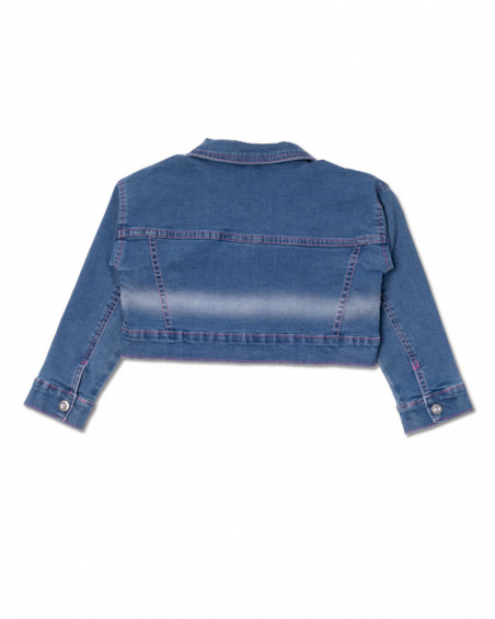 Jaqueta jeans azul para menina Amazonia