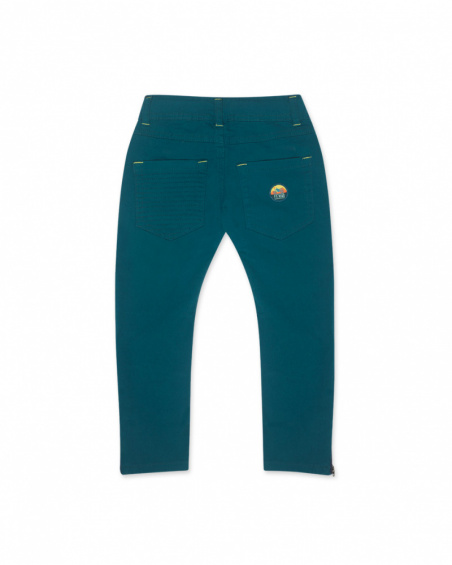 Calças compridas em sarja verde para menino All Terrain