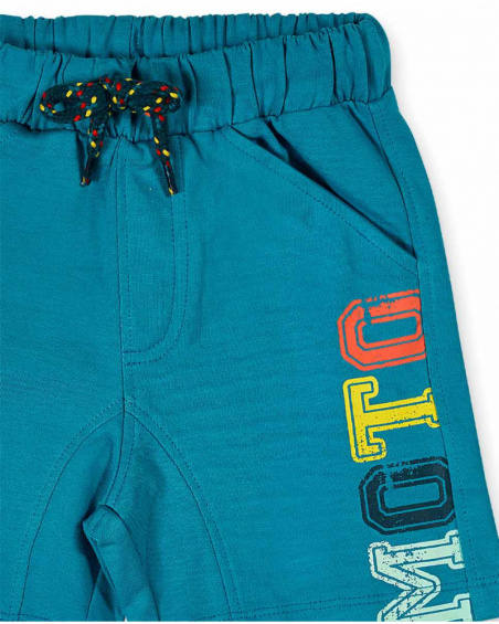 Bermuda de pelúcia verde para menino All Terrain