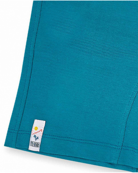 Bermuda de pelúcia verde para menino All Terrain