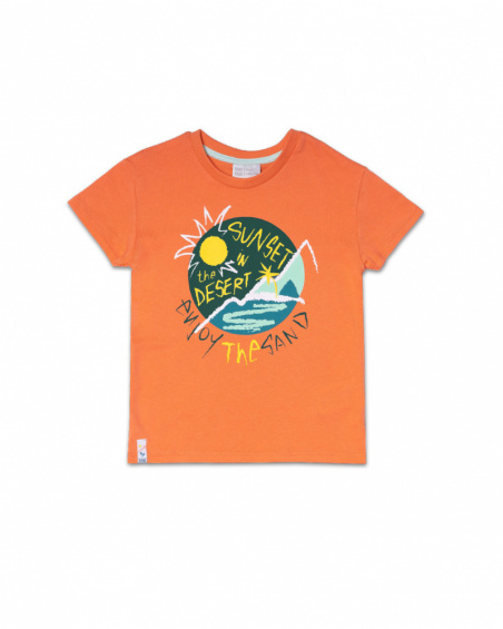 T-shirt de malha laranja All Terrain para menino