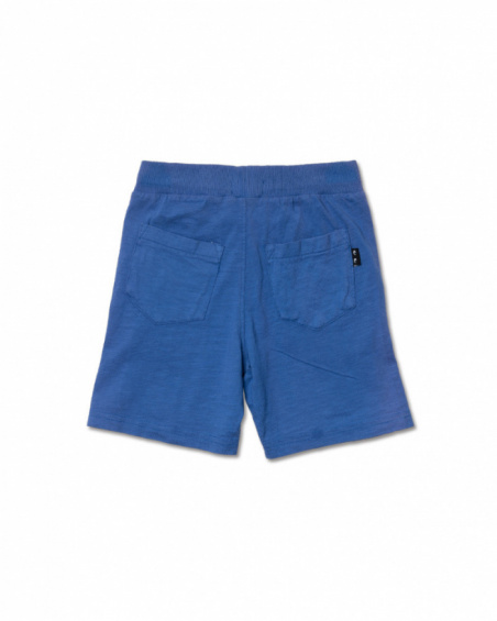 Bermuda Victor azul tricô menino Basics Boy