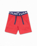 Bermuda Limit vermelho de malha menino Basics Boy