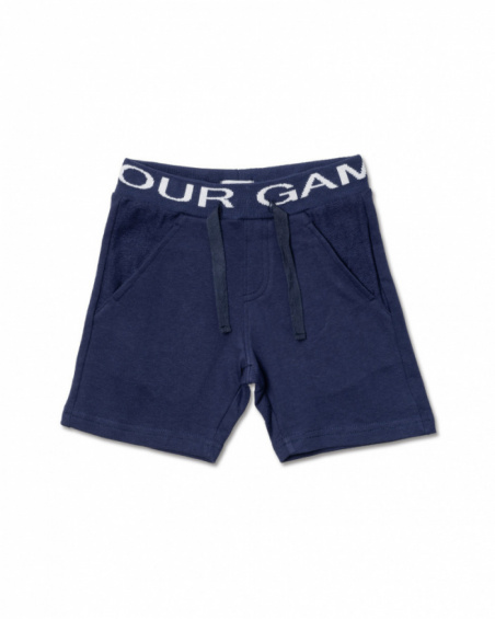 Bermuda Limit preta de malha menino Basics Boy