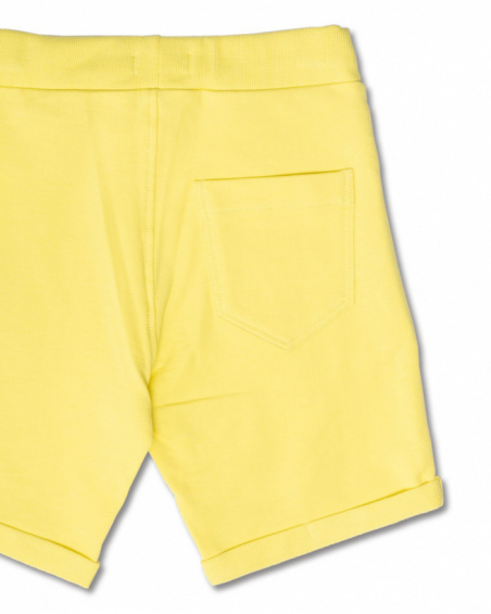 Bermuda Frank de tricô amarelo menino Basics Boy