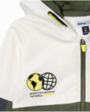 Sweatshirt de malha caqui branca aberta para menino Desert trail Sweatshirt de malha caqui branca aberta para menino Desert trail