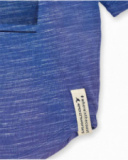 T-shirt em malha azul para menino The coast