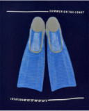 T-shirt de malha azul marinho para menino The coast