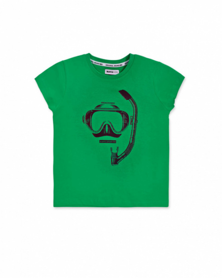 T-shirt em malha verde para menino The coast T-shirt em malha verde para menino The coast