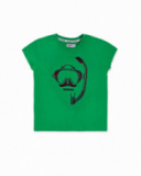 T-shirt em malha verde para menino The coast T-shirt em malha verde para menino The coast